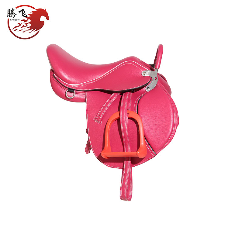 玫红儿童马鞍